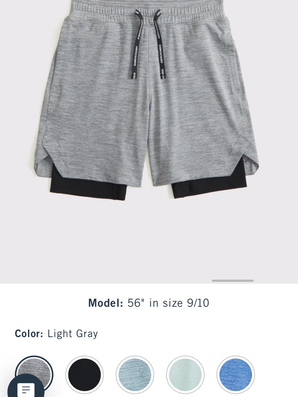 abercrombie kids Light Gray ypb knit twofer shorts NWOT